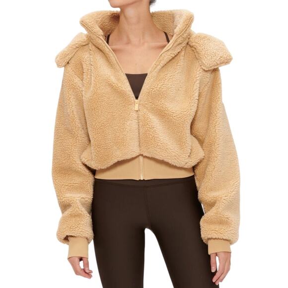 Alo Yoga Foxy Sherpa Jacket - S Camel - Picture 1 of 7